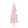 vidaXL Demi sapin de Noël artificiel mince avec support Rose 150 cm