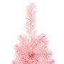 vidaXL Demi sapin de Noël artificiel mince avec support Rose 150 cm