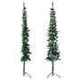 vidaXL Demi sapin de Noël artificiel mince avec support Vert 120 cm