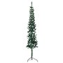 vidaXL Demi sapin de Noël artificiel mince avec support Vert 120 cm