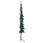 vidaXL Demi sapin de Noël artificiel mince avec support Vert 120 cm