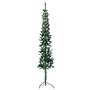 vidaXL Demi sapin de Noël artificiel mince avec support Vert 150 cm