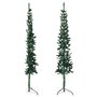 vidaXL Demi sapin de Noël artificiel mince avec support Vert 180 cm