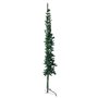 vidaXL Demi sapin de Noël artificiel mince avec support Vert 210 cm