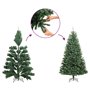 vidaXL Demi sapin de Noël artificiel mince avec support Vert 210 cm