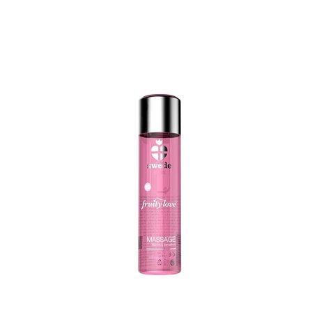 Huile de massage érotique Swede 60 ml Vin Mousseux à la Fraise Effet chaleur