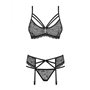 Ensemble de Lingerie Obsessive 818-SEG-1 Noir L/XL