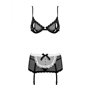 Ensemble de Lingerie en Dentelle Obsessive Maidme S/M Noir