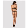 Ensemble de Lingerie en Dentelle Obsessive Letica Noir S/M