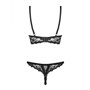 Ensemble de Lingerie en Dentelle Obsessive Letica Noir S/M