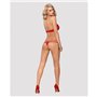 Ensemble de Lingerie Obsessive 838-SET-3 Rouge S/M