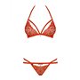 Ensemble de Lingerie Obsessive 838-SET-3 Rouge S/M