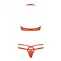 Ensemble de Lingerie Obsessive 838-SET-3 Rouge S/M