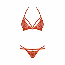 Ensemble de Lingerie Obsessive 838-SET-3 Rouge L/XL