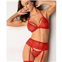 Ensemble de Lingerie Obsessive 838-SEG-3 S/M Rouge S/M