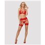 Ensemble de Lingerie Obsessive 838-SEG-3 S/M Rouge S/M