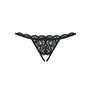 String en dentelle noire Obsessive 831-THC-1 L/XL