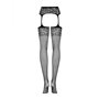 Bas avec porte jarretelles Obsessive Garter stockings S500 Noir S/M/L