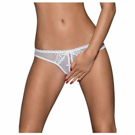 Culottes Blanches avec Dentelle Albâtre Obsessive OBS-8208991-S/M-OLD Blanc S/M