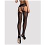 Bas avec porte jarretelles Obsessive Garter Stockings Noir S/M/L