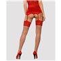 Bas avec porte jarretelles Obsessive Lovica stockings Rouge L/XL