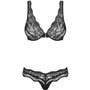 Ensemble de Lingerie Obsessive Luvae Noir L/XL