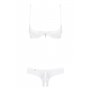 Ensemble de Lingerie en Dentelle Obsessive Alabastra Blanc S/M