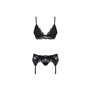 Ensemble de Lingerie en Dentelle Obsessive 810-SEG-1 Noir S/M