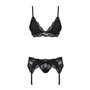 Ensemble de Lingerie en Dentelle Obsessive 810-SEG-1 Noir S/M