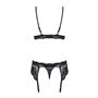 Ensemble de Lingerie en Dentelle Obsessive 810-SEG-1 Noir S/M