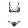 Ensemble de Lingerie en Dentelle Obsessive Intensa set Noir S/M