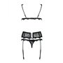 Ensemble de Lingerie en Dentelle Obsessive Emperita Noir S/M