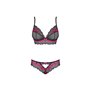 Ensemble de Lingerie Obsessive Tulia Noir S/M