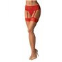 Bas avec porte jarretelles Obsessive 838-STO-3 Rouge S/M