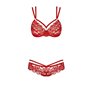 Ensemble de Lingerie Obsessive 860 Rouge S/M