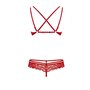 Ensemble de Lingerie Obsessive 860 Rouge S/M