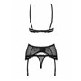 Ensemble de Lingerie Obsessive Basitta Noir S/M