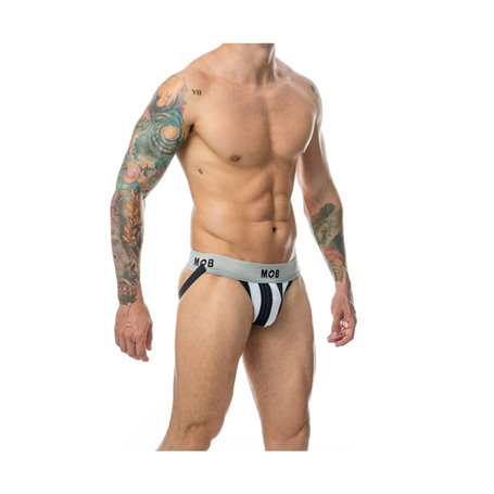 Tanga Mob Eroticwear Blanc Noir XL