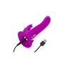 Vibromasseur Lapin Happy Rabbit Strap-On Harness Set Purple 12,7 cm