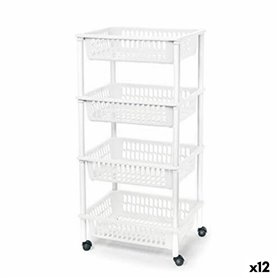 Chariot à légumes Tontarelli Mito 4 Plastique Blanc 40 x 29 x 62 cm (12 Unités)