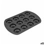 Moule pour four Quttin Noir Acier au carbone Donuts 26