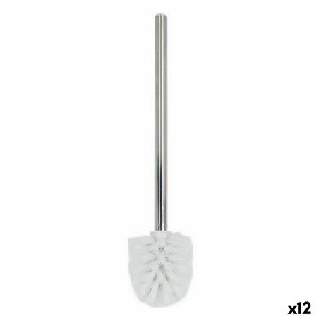 Brosse de salle de wc Confortime Blanc Argenté Acier inoxydable 37 x 10 x 6 cm (12 Unités)