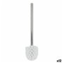 Brosse de salle de wc Confortime Blanc Argenté Acier inoxydable 37 x 10 x 6 cm (12 Unités)