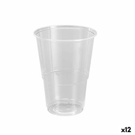 Lot de verres réutilisables Algon Plastique Transparent 25 Pièces 500 ml (12 Unités)