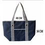 Sac de plage Bleu foncé Oxford 48 x 18 x 34 cm