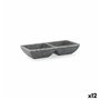 Plateau apéritif Quid Lonja Gris Plastique 17 x 7 x 3 cm (12 Unités)