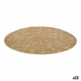 Dessous de plat Doré Plastique (Ø 38 cm) (12 Unités)