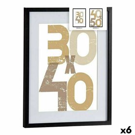 Porte photos mural Noir Plastique Bois MDF 42