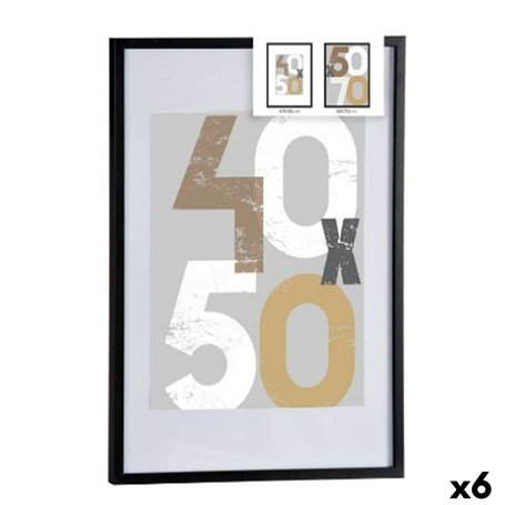 Porte photos mural Noir Plastique Bois MDF 52