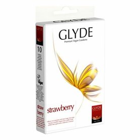 Préservatifs Glyde Fraise 18 cm (10 uds)